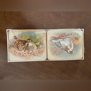 Vintage Matador Gamebirds Coaster set of 6 in original box Made in England